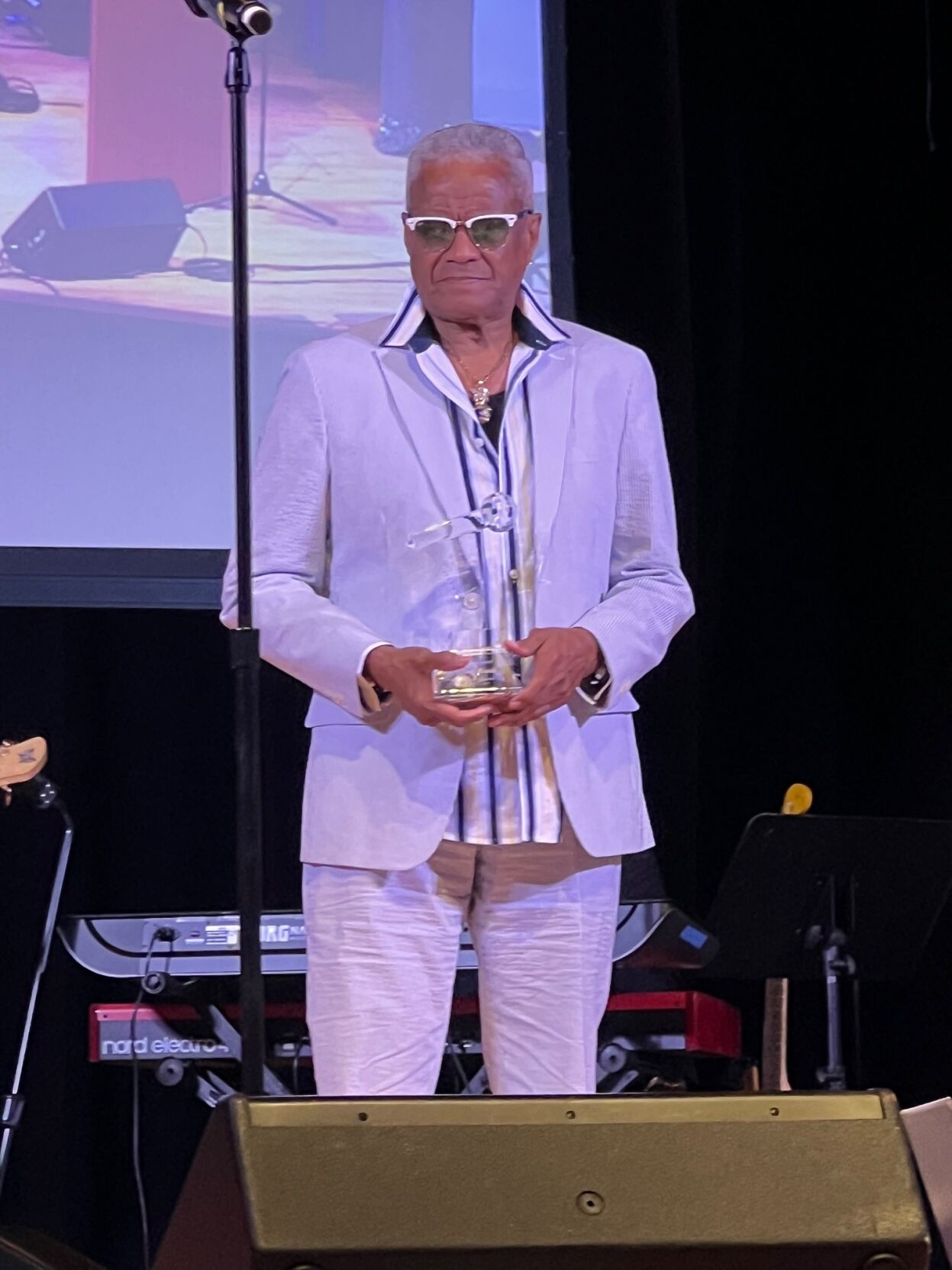 George Daniels with his Living Legend Award. (Photo by Candace Jordan)