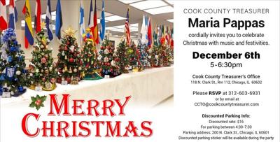 Invite to Treasurer's holiday party.