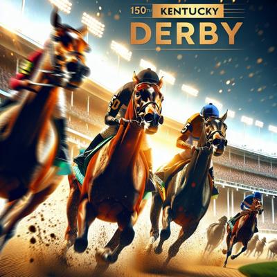 Mystic Dan wins 150th Kentucky Derby by a nose over Sierra Leone and Forever Young. (Shutterstock AI Generator)