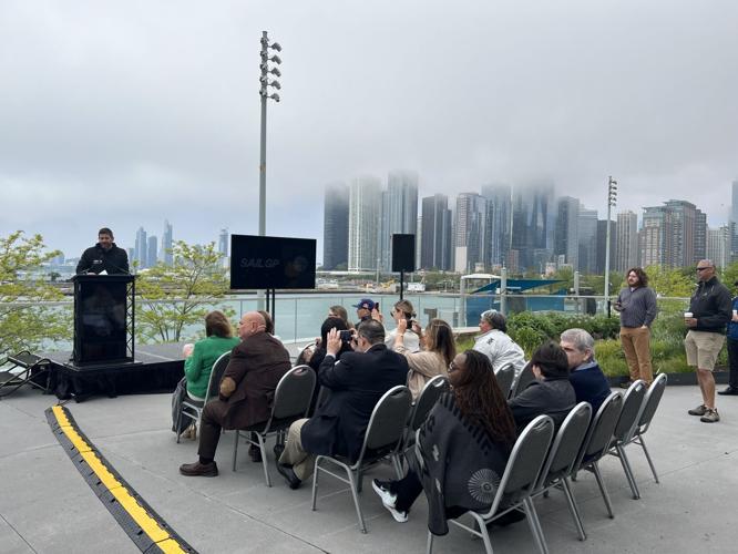 nascar and sailgp helmet swap press conference