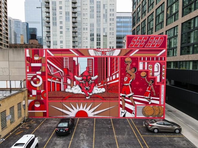 Muros builds hype for Chicago Bulls season with “See Red”murals 1