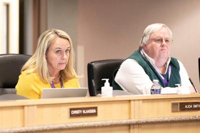 Clerk Alicia Smith and Chairman Tim Bolin