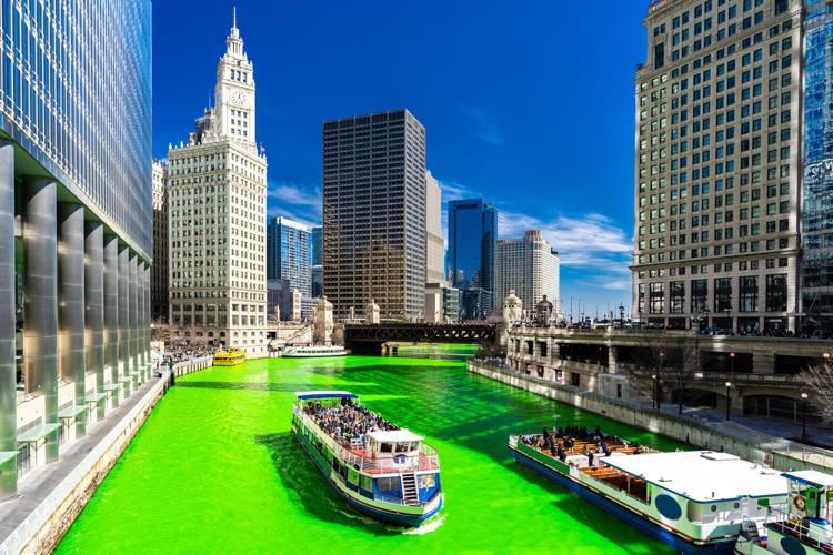 Chicago green river dying st. Patrick's Day
