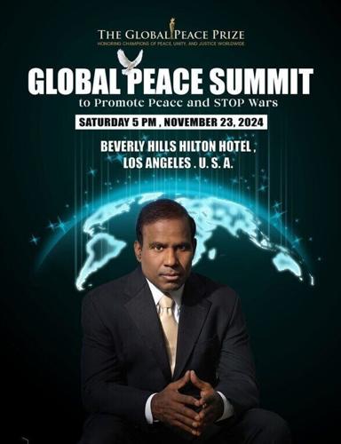 Join world leaders and advocates for peace at the Global Peace Summit 2024, an event dedicated to promoting unity and stopping wars worldwide. Beverly Hills Hilton Hotel, Los Angeles - Saturday, November 23, 2024, at 5 PM.