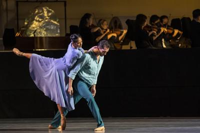 CSO and The Joffrey Ballet unite in a world premiere performance of 'Heimet' set to Wagner's 'Siegfried Idyll Heimat, featuring choreography by Cathy Marston. (Photo by Todd Rosenberg Photography from 2022)