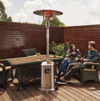 The East Oak Radiate distributes heat up to 20-feet.