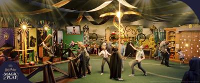 Rendering of a Quidditch match at the "Harry Potter: Magic at Play" experience coming to Water Tower Place November 11.