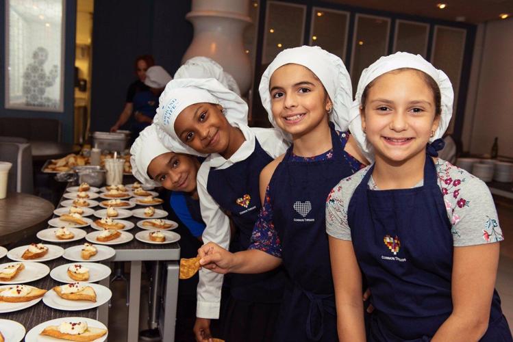 Students in a Common Threads after-school cooking and nutrition program. (Kristan Lieb photo)