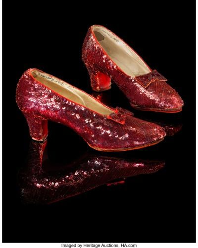 Judy Garland's ruby slippers sold for $32.5 million at the record-breaking Heritage Auction on Dec. 7. (Photo courtesy of Heritage Auctions)