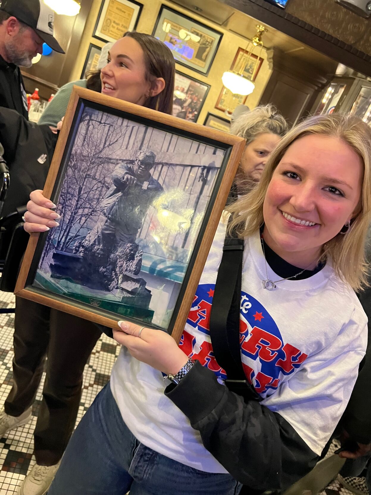 A happy super fan.