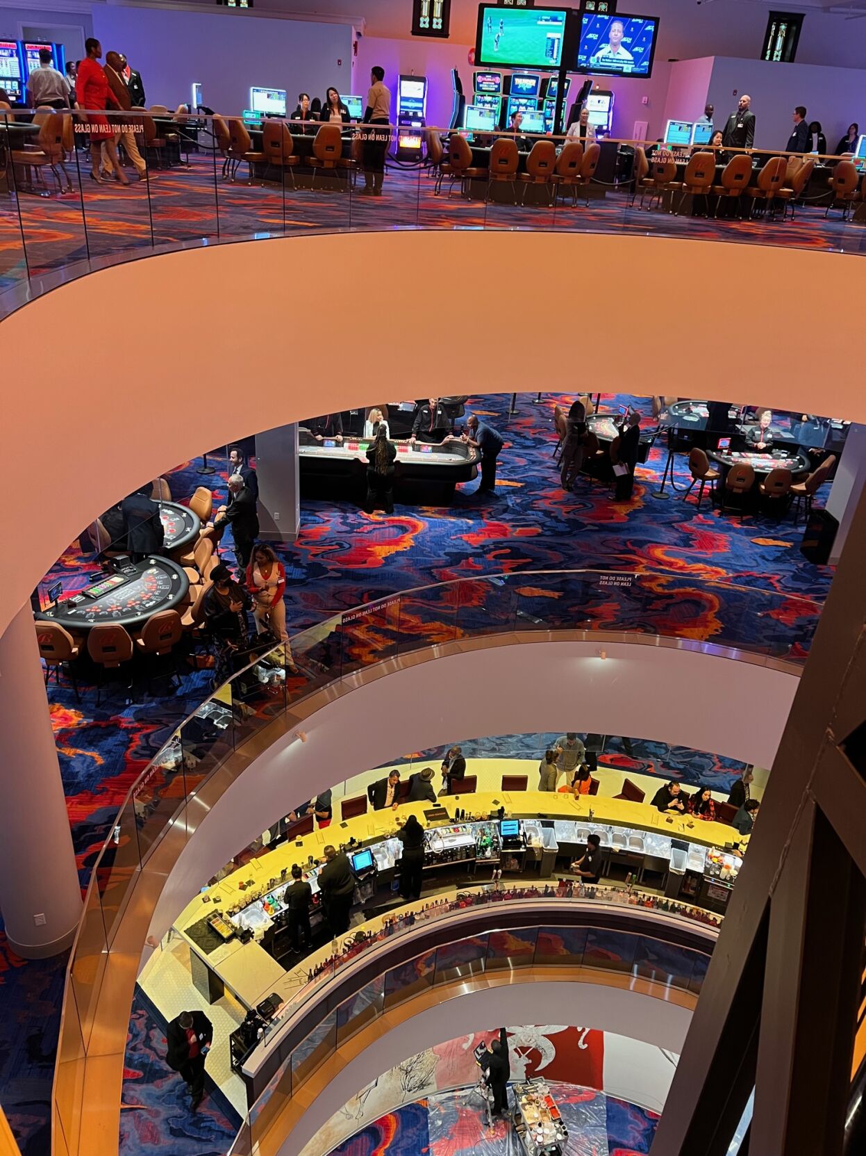 Three levels of Bally's Chicago. (Photo by Candace Jordan)