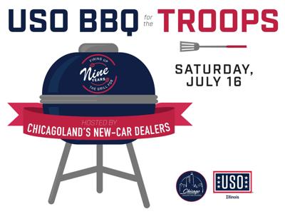 USO BBQ for the Troops will take place at car dealerships across Chicagoland, Saturday, July 16.