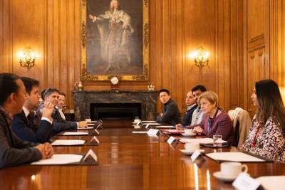 4/11/2024. London, United Kingdom. Baroness Jones, Parliamentary Under-Secretary of State at the Department for Science, Innovation and Technology and the Department for Business and Trade hosts a business roundtable in 10 Downing Street. Picture by Sim...