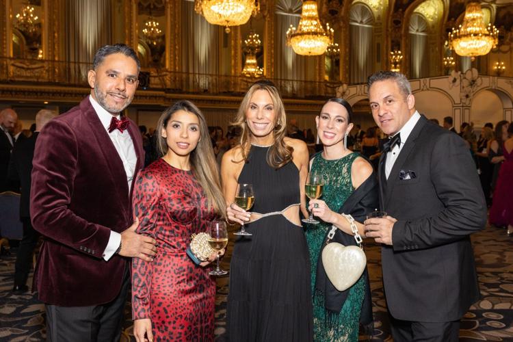 Cesar Marin and Sugey Barreto, Trish Perillo, Melanie Guardino and actor Guy Nardulli of "Tulsa King." (Clare Britt and Mariah Smith Photography)
