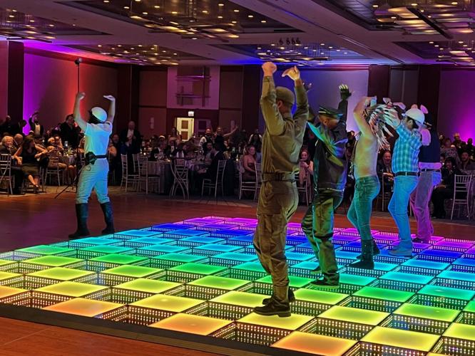Village People "look-a-likes" performed YMCA for the crowd.