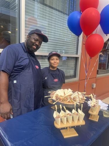 Dietz & Watson's team prepared incredible London broil skewers. (Candace Jordan photo)