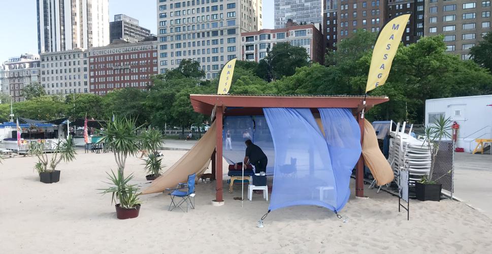 “Bruce the Masseuse”- Long time Oak Street Beach icon is still going strong 1