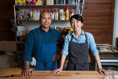 Kasama is a bakery and modern Filipino restaurant from chefs Genie Kwon and Timothy Flores that just earned its first Michelin Star. It's located in the East Ukrainian Village neighborhood of Chicago.