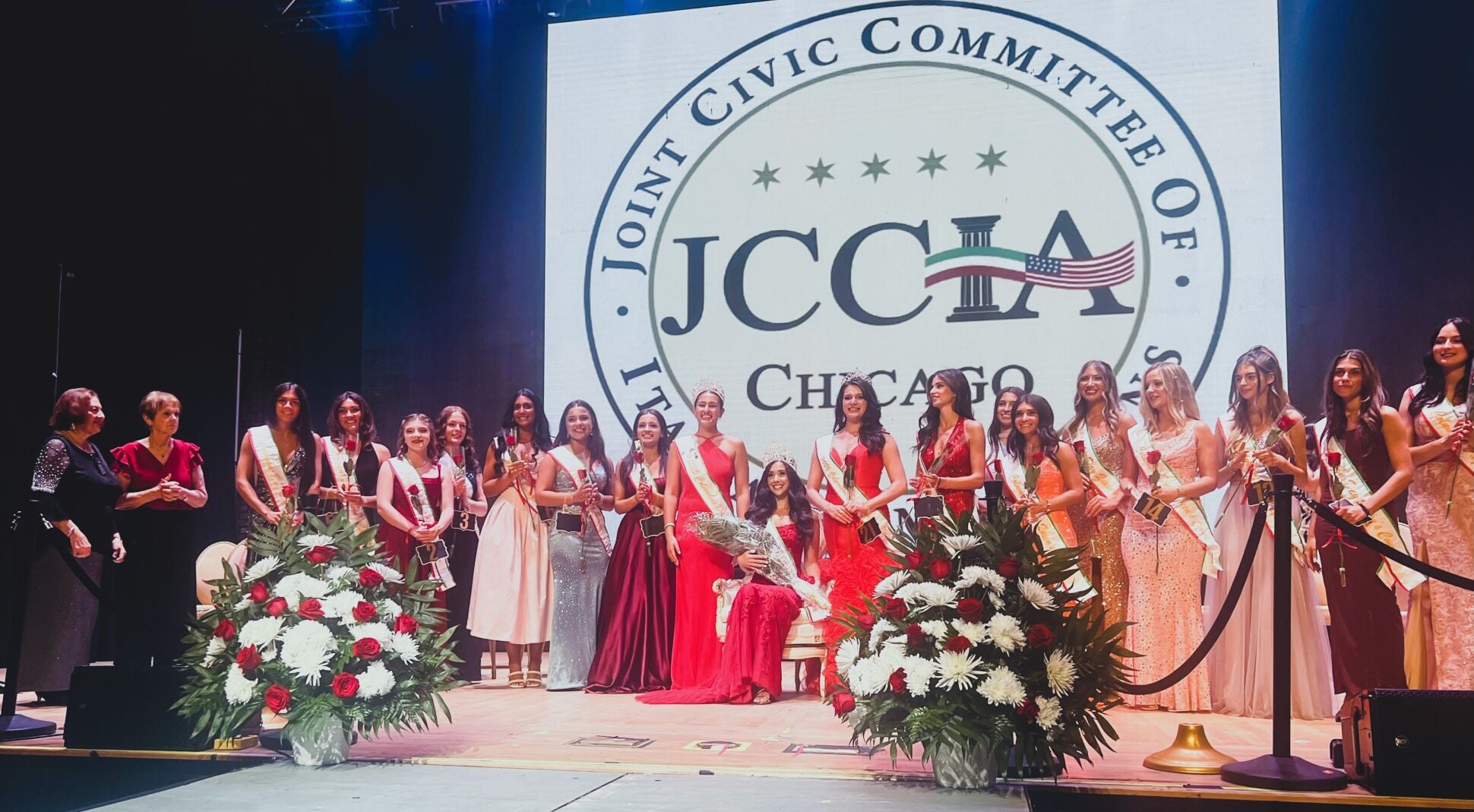 Queen Gabriella Gariti and her court.