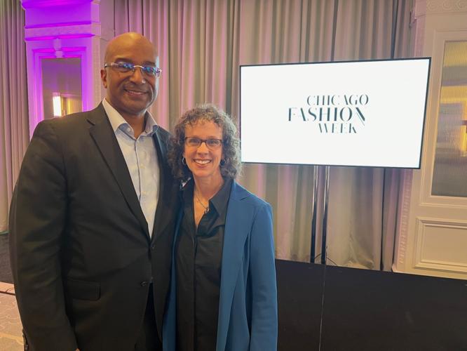 Rich Gamble, Choose Chicago Interim CEO, and Melissa Gamble, Professor of Fashion Studies at Columbia College. (Photo Candace Jordan)