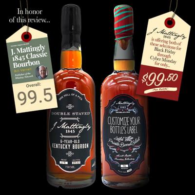 J. Mattingly 1845 Distillery is offering two of its most popular bourbons online for $99.50 each, for a limited time.  These critically acclaimed bourbons are made using J. Mattingly's proprietary double-staving process,  and can be customized with your...