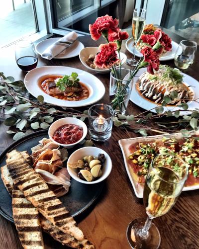 An array of small plates at the official launch of Lirica at Sable Chicago.