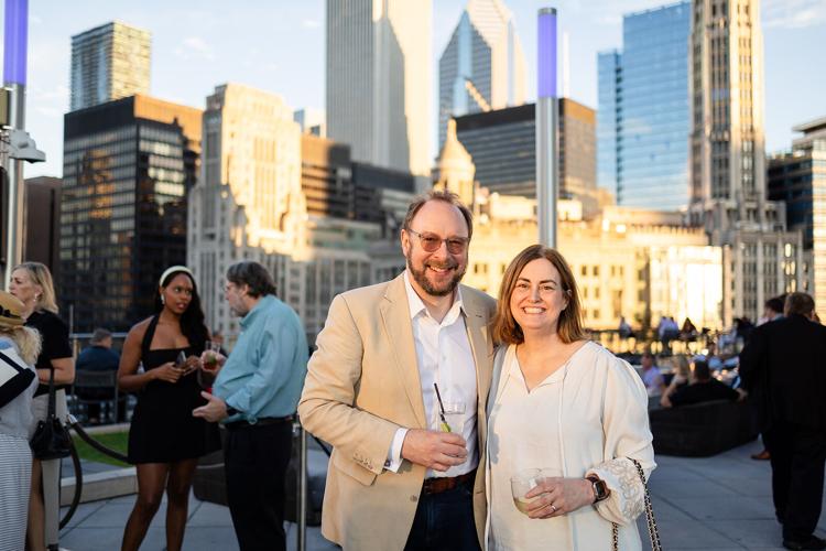 Declan McGovern and Jen More (of Music of the Baroque). (Photo by Kelsy Goodwin)