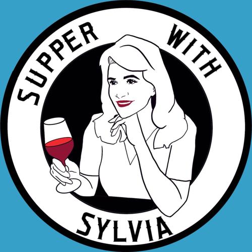 Logo for new podcast, "Supper with Sylvia," created by Magali Blasdell.