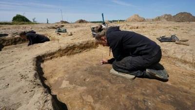Archaeologists have unearthed a large Viking burial site in northern Denmark after workers stumbled across it during a construction project
