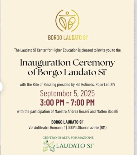 Chefs Art Smith and Phil Stefani's restaurant's new home- within Borgo Laudato Si, which was officially inaugurated today, Sept. 5. (Art Smith image)