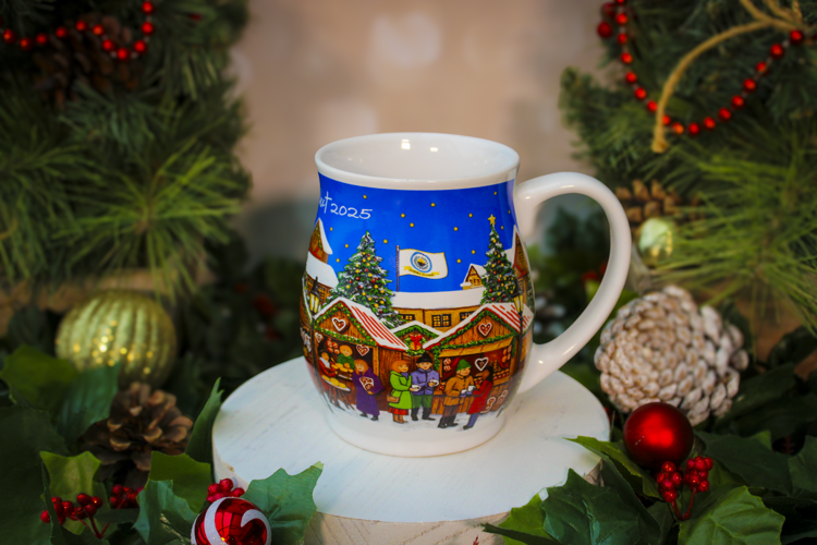 A reimagined beer stein for Christkindlmarket 2025. (Photo by Michael Miltenberger)