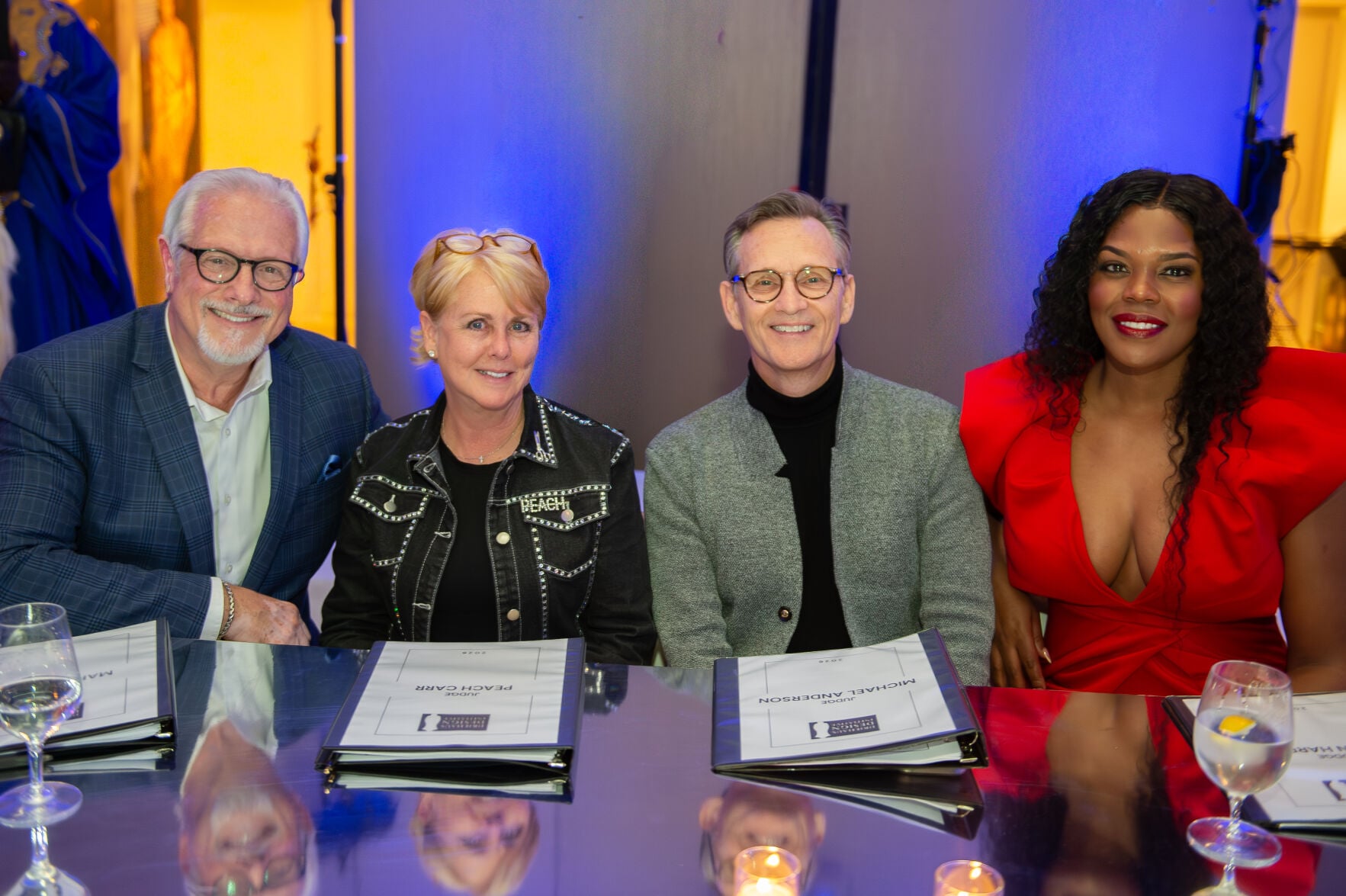 Judges Mark Roscoe, Peach Carr, Michael Anderson and Robin Harris. (Photo by Phil Farber)