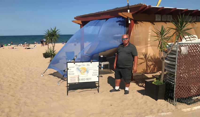 “Bruce the Masseuse”- Long time Oak Street Beach icon is still going strong 3
