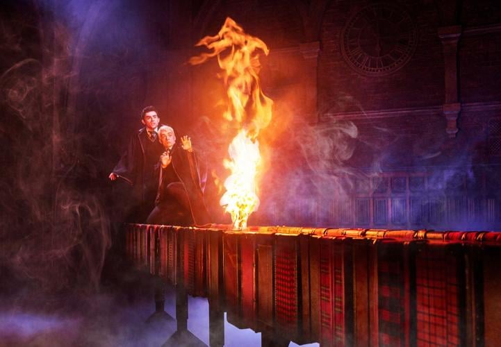 Joel Meyers as Albus Potter and Erik Christopher Peterson as Scorpius Malfoy.   (Photo courtesy of Broadway in Chicago by Matthew Murphy for MurphyMade)