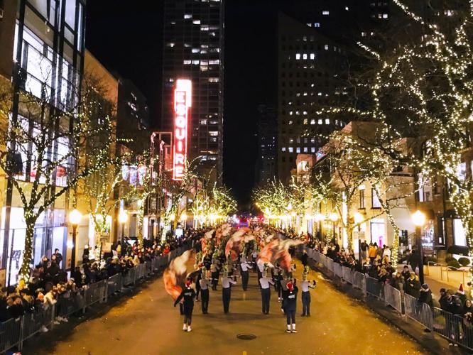 Oak St. during 2019 Mag Mile Lights Festival. (Photo by Candace Jordan)