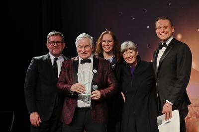 Lambda Legal, honoree of the Equality Illinois 2026 Organization Award. Pictured L to R: Doug Curtis, Kevin Jennings, Camilla Taylor and Equality Illinois Co-Chairs Hon. Heather Steans and Grant Gochnauer. (Photo credit: Mystic Image Photography)