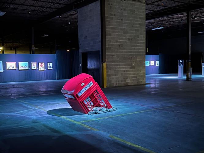 Banksyland exhibition with salvaged artwork by Banksy. (Photo by Candid Candace Jordan)