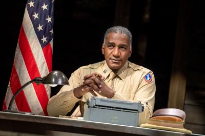 Norm Lewis as Captain Richard Davenport in the National Tour of "A Soldiers Play." (Photo by Joan Marcus)