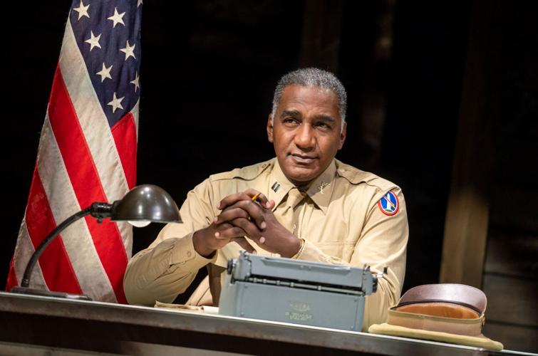 Norm Lewis as Captain Richard Davenport in the National Tour of "A Soldiers Play." (Photo by Joan Marcus)