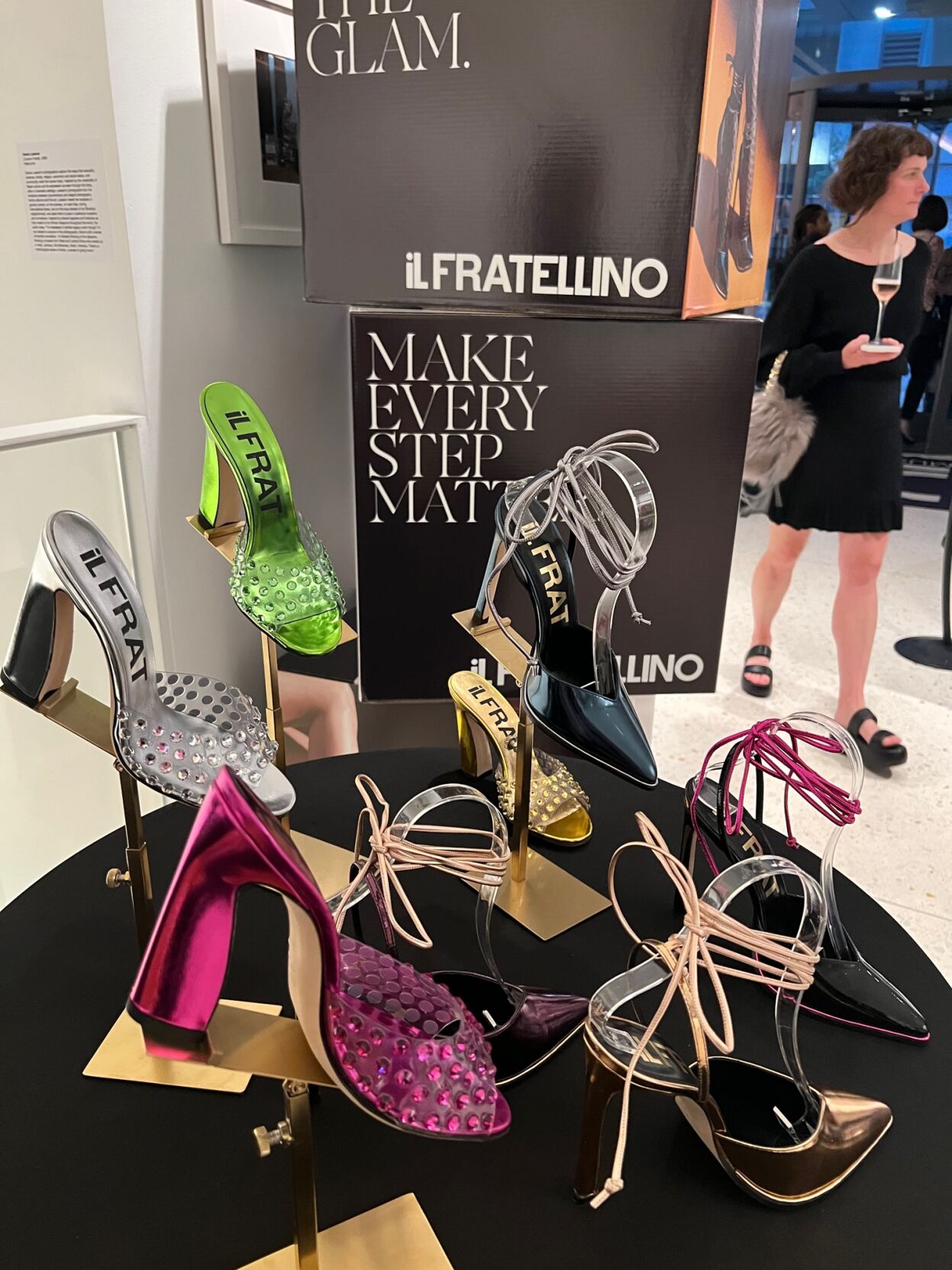 Il Fratellino shoe collection on display at event. (Zak Rodriguez and Brian Atwood)