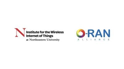 Logos of The Institute for the Wireless Internet of Things at Northeastern University and O-RAN ALLIANCE (PRNewsFoto/O-RAN Alliance)