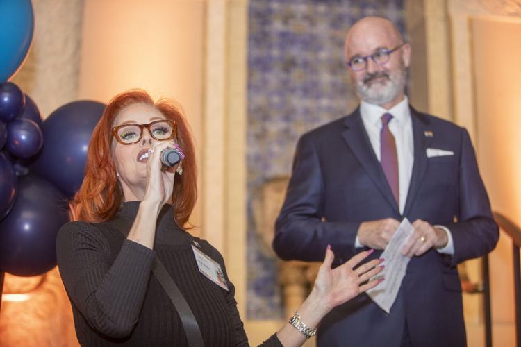Mimi Marks with Intercontinental Hotel general manager Christopher Cawley. (Photo | Intercontinental Hotel)