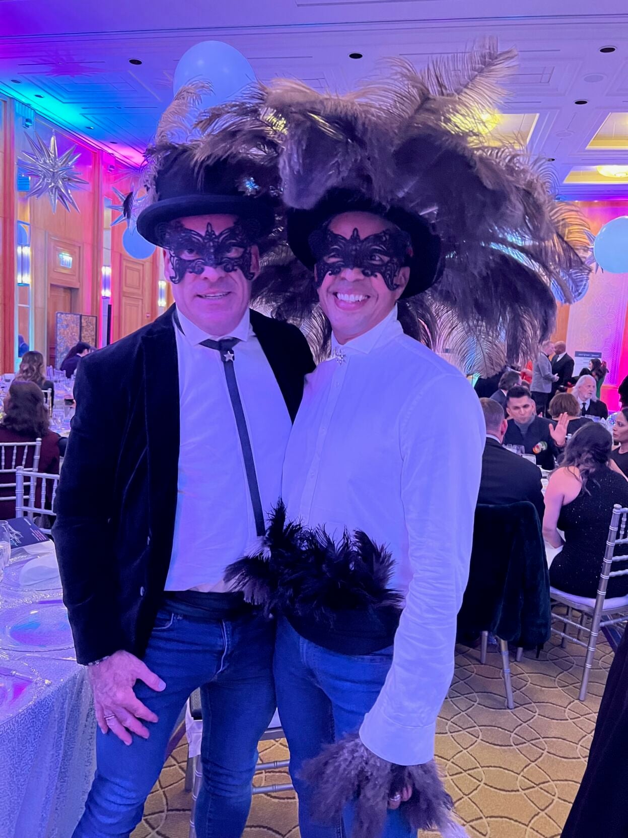 Spectacular costumes on party guests. (Photo by Candace Jordan)