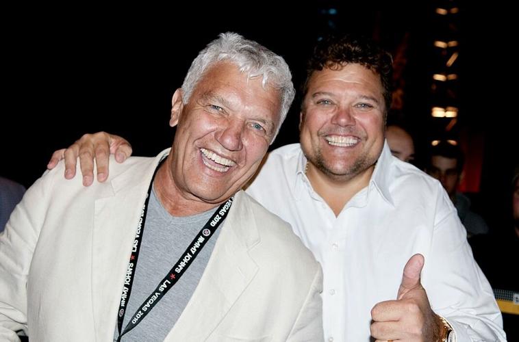 Jimmy John Liautaud (R) with his late father, Jim P. Liautaud.