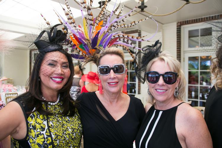 April Schwartz, Sheree Schimmer, and Dona Schimmer Scharff at the Service Club Trés Chic Luncheon at the Saddle and Cycle Club in Uptown, Thursday, May 18, 2017. (Photo by Kristan Lieb)