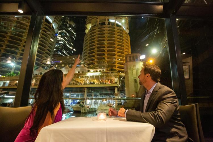 Celebrating on Odyssey Chicago River cruise. (Choose Chicago photo)