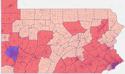 Pennsylvania GOP voter registration election day
