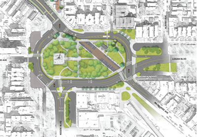 Mayor Brandon Johnson and city leaders break ground on Milwaukee Avenue reconstruction project in Logan Square