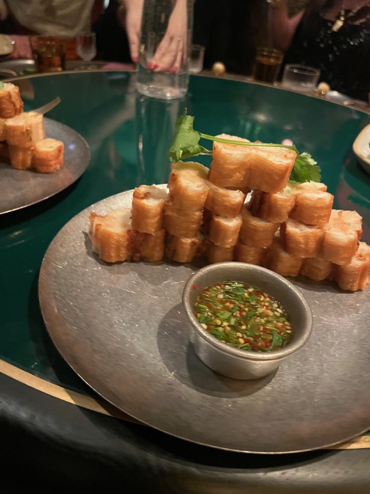 Prawn toast with herb dipping sauce. (Candace Jordan photo)