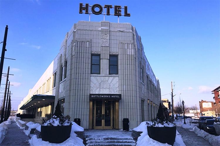 Bottleworks Hotel, formerly the world's largest Coca Cola bottling plant, in Indianapolis, Indiana.